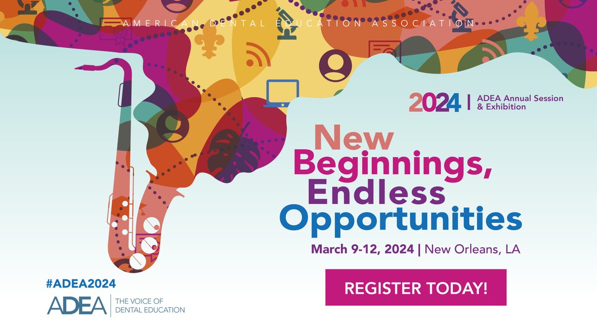 adeaweb's tweet image. Annual Session registration is now open! Join us this March in New Orleans. #ADEA2024
adea.org/2024/register/