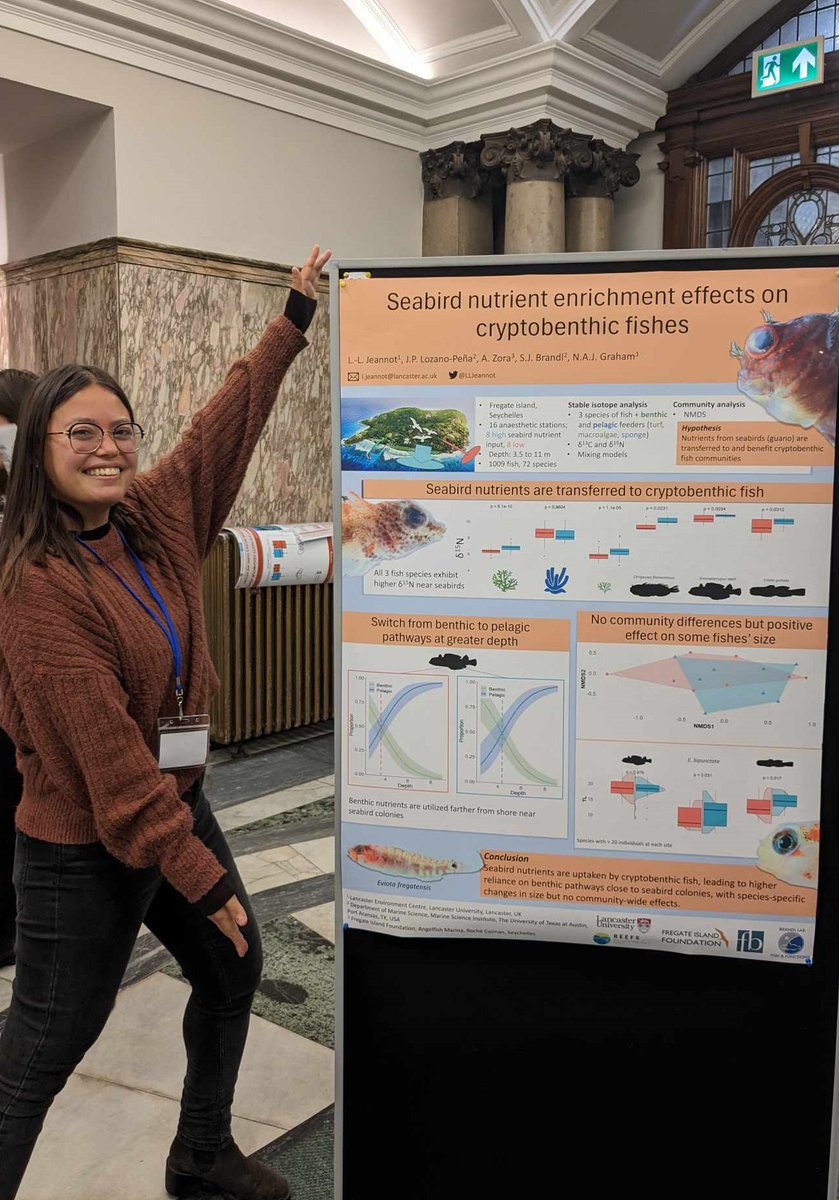 Had so much fun at #RCUK2023 showcasing work we did earlier this year in @fregateisland 🤿 thanks @ReefConsUK @SciencesNCL for another amazing conference! 🪸 🐠