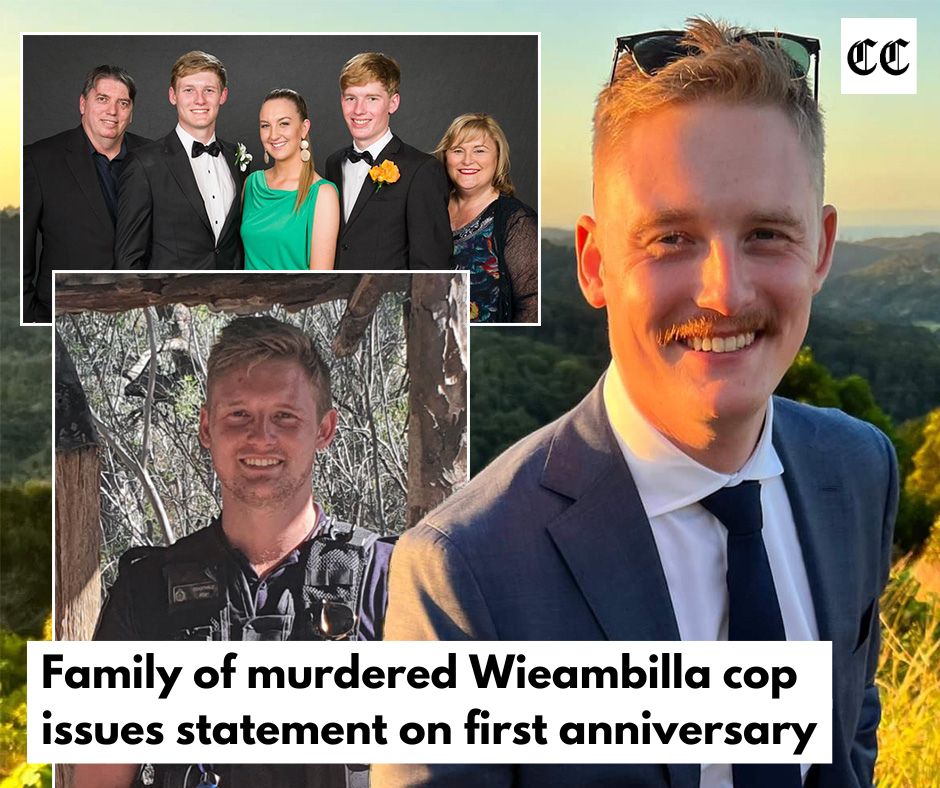 A year on from the horrific shooting attack on police at Wieambilla, the family of murdered officer Matthew Arnold is reflecting on his kindness, empathy, and 'unfathomable' death. FULL STATEMENT: bit.ly/3GB9Inp @CountryCaller