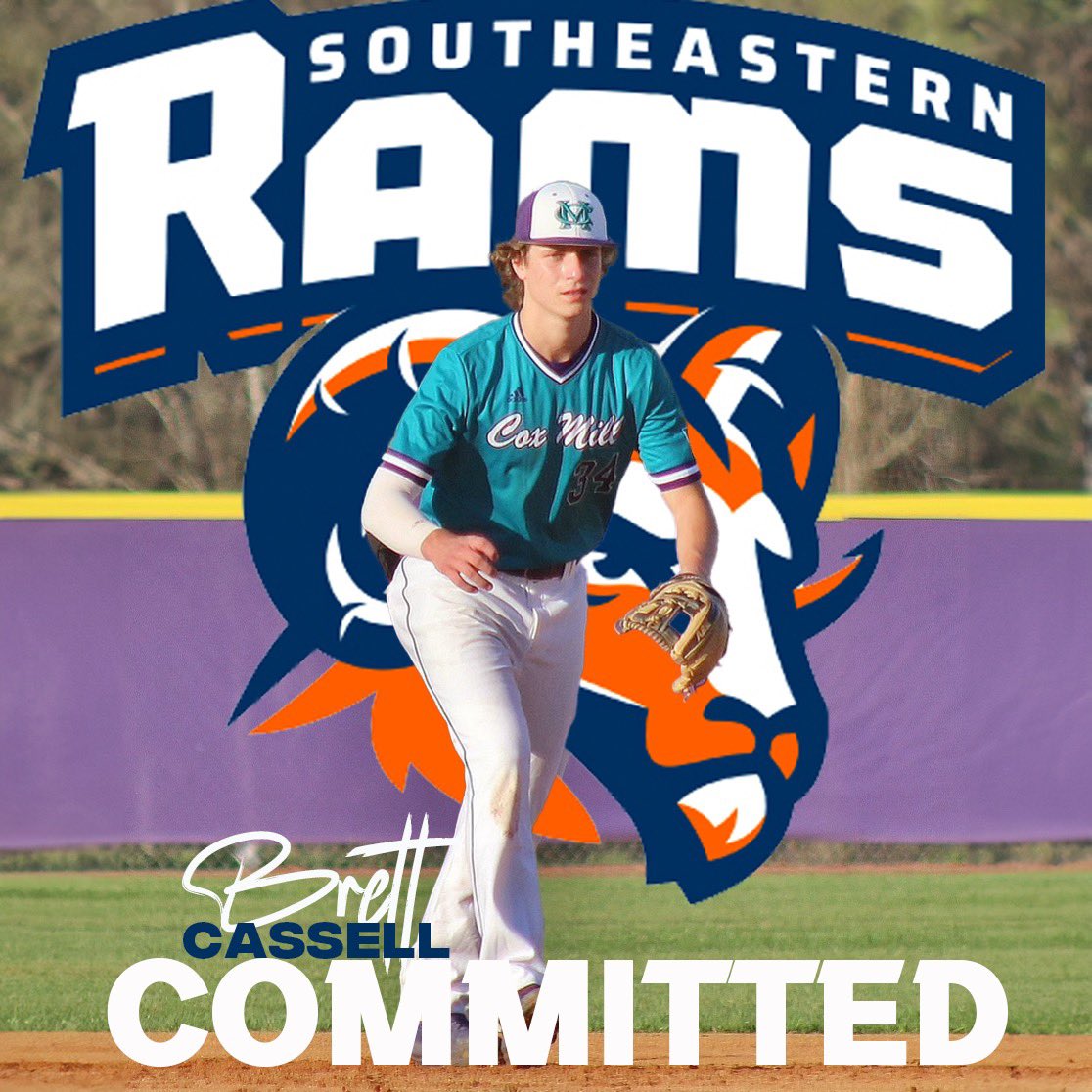 Brett Cassell (@brettcassell34) on Twitter photo I am extremely blessed to announce that I will be continuing my academic and athletic career at Southeastern CC. Thanks to my family, coaches and friends who helped make this possible. @X2Athletics <a href="/ChaseHHitting/">Chase Hetzel</a>
<a href="/CoxMillBSB/">Cox Mill Chargers Baseball</a> <a href="/Butler_Grayson1/">Grayson Butler</a>
<a href="/SCCRamsBaseball/">SCCRamsBaseball</a> <a href="/Feelthe_burns32/">Burns</a> I am extremely blessed to announce that I will be continuing my academic and athletic career at Southeastern CC. Thanks to my family, coaches and friends who helped make this possible. @X2Athletics <a href="/ChaseHHitting/">Chase Hetzel</a>
<a href="/CoxMillBSB/">Cox Mill Chargers Baseball</a> <a href="/Butler_Grayson1/">Grayson Butler</a>
<a href="/SCCRamsBaseball/">SCCRamsBaseball</a> <a href="/Feelthe_burns32/">Burns</a>