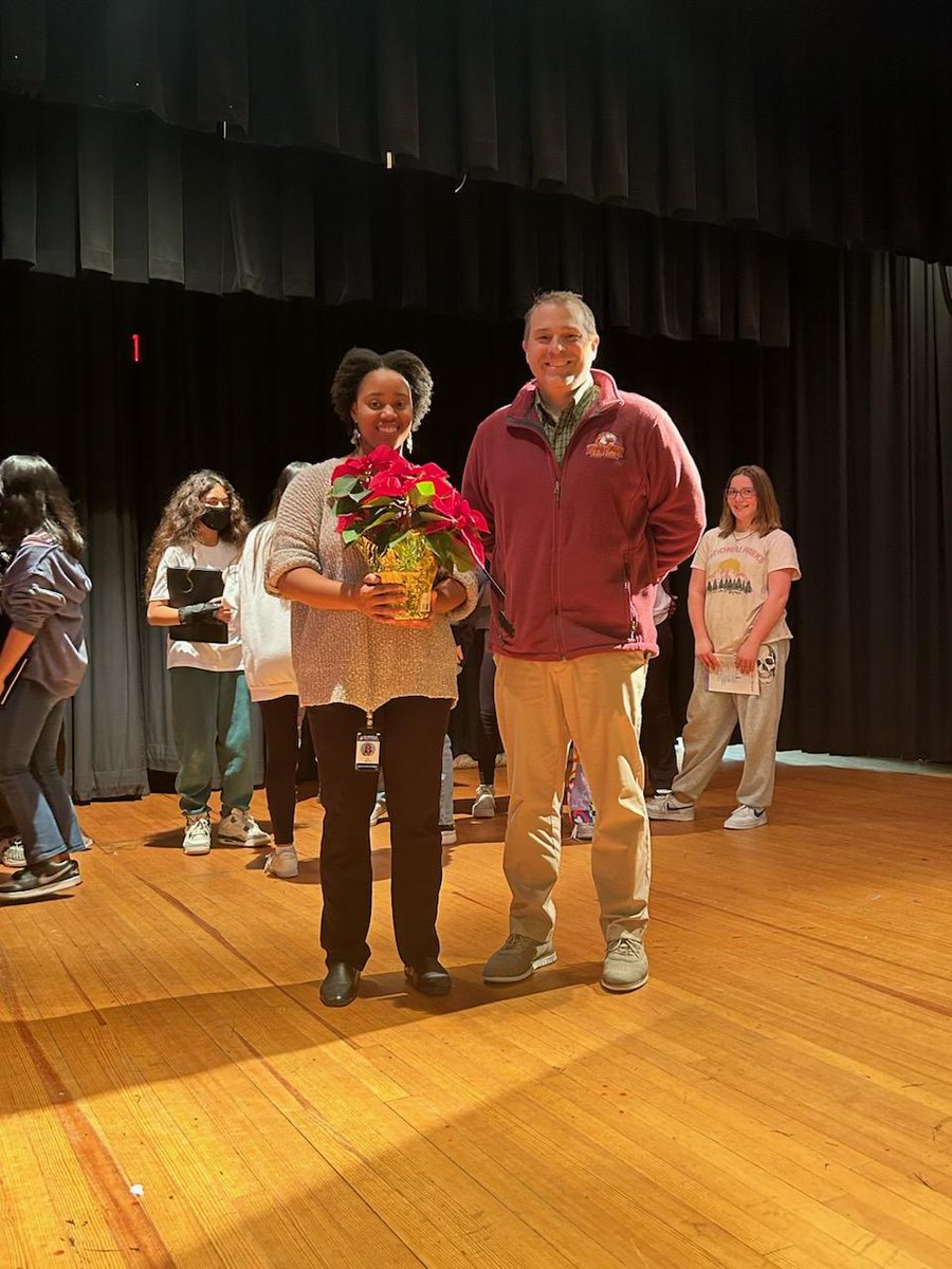 Congratulations to our awesome chorus teacher, Ms. Vernon. She was voted JYMS rookie teacher of the year!