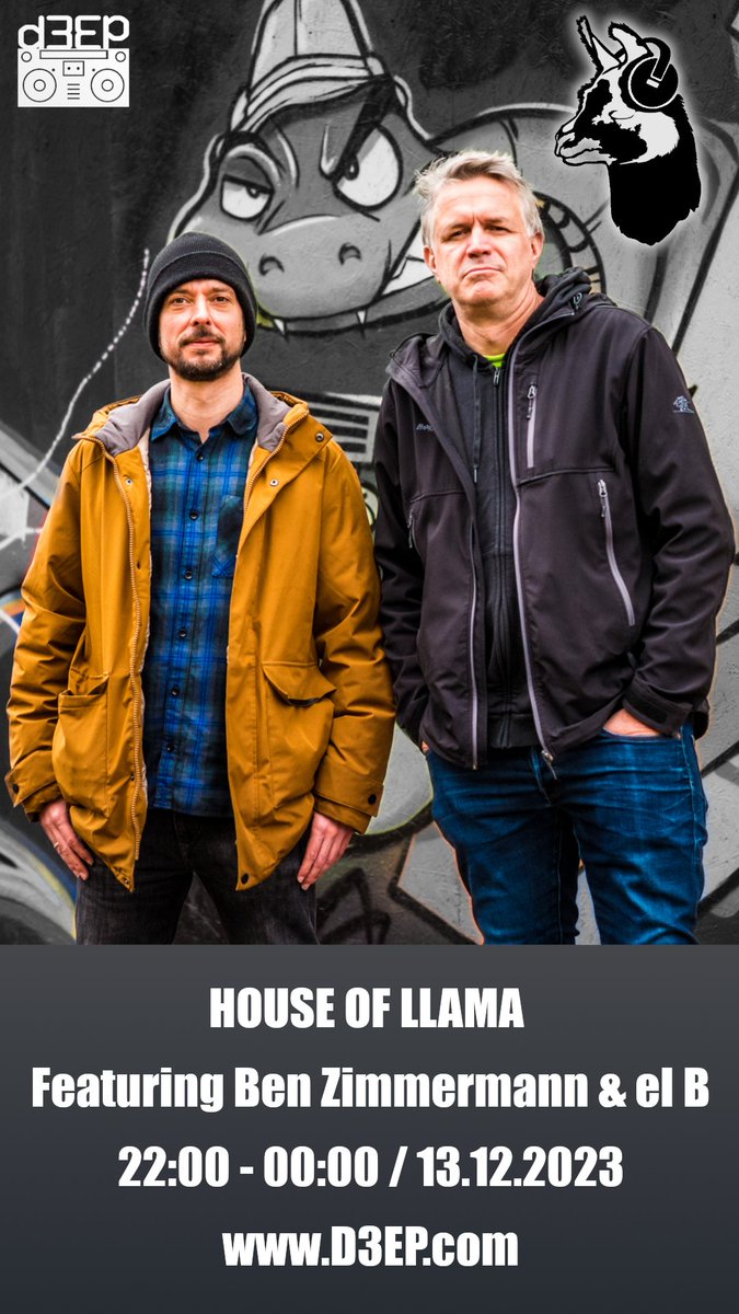 Tune in this wednesday 22:00 - 00:00 (23:00 - 01:00 in Germany) for the House of Llama Show by Steve Karma featuring my friend el B and me with a guestmix. @d3epradio #deephouse #nudisco #housemusic