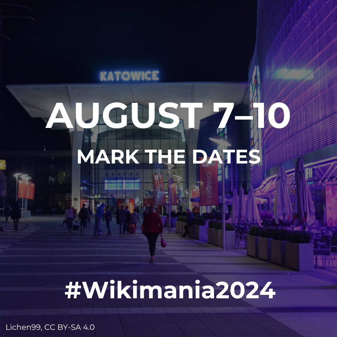 The main #Wikimania2024 conference days will be from 7th to 10th August, with August 6th already designated as a pre-conference. Read more in the Diff post: tr.ee/sOP8V00DDY