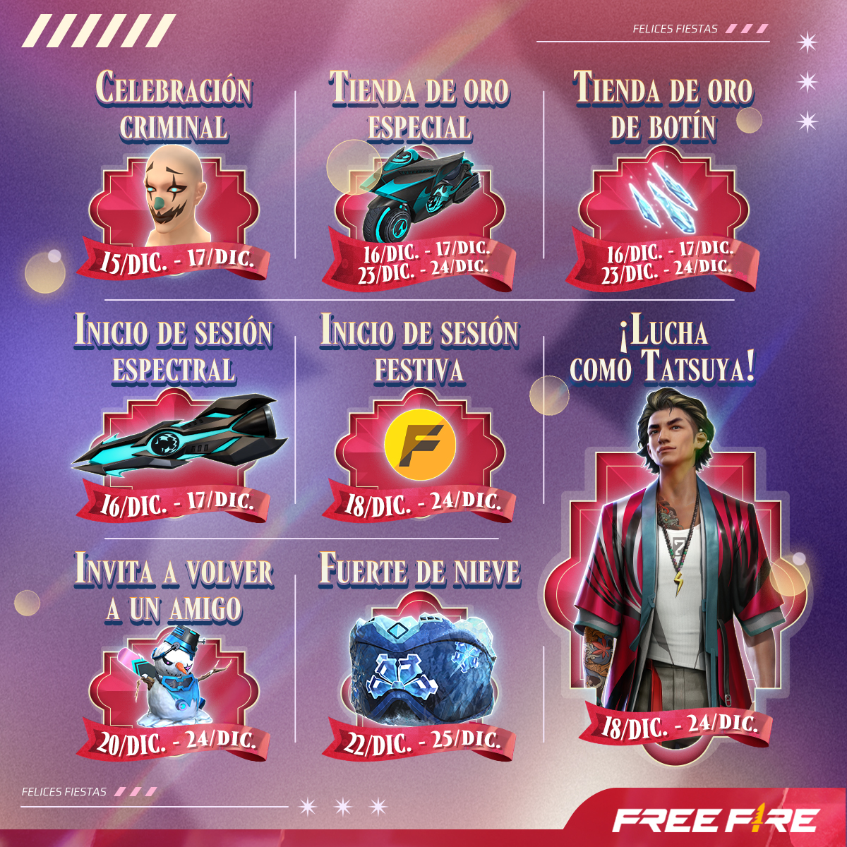 Free Fire  Códigos de hoy sábado 25 de marzo de 2023: recompensas