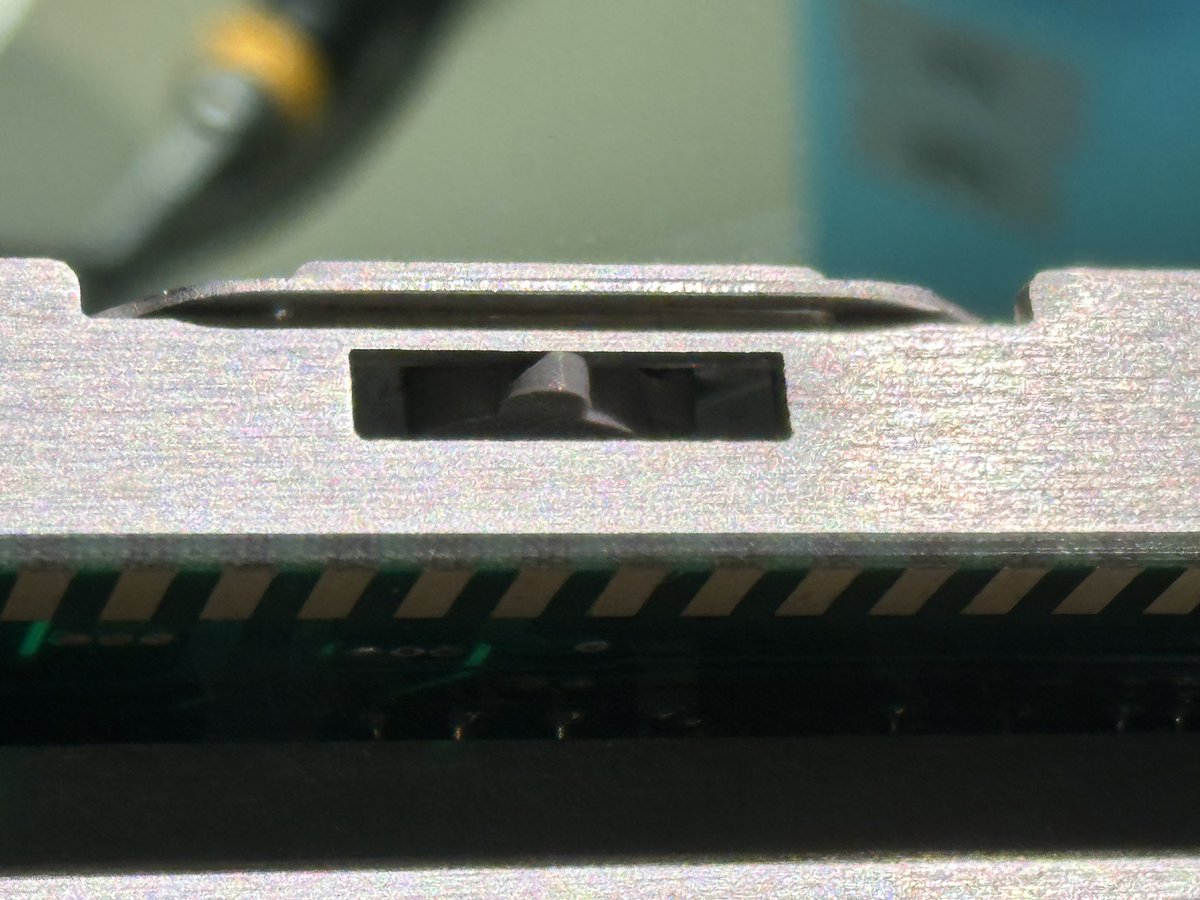 That worked surprisingly well. Tektronix TM500 late style side cover latch. Model by Siggi posted to Tekscopes.