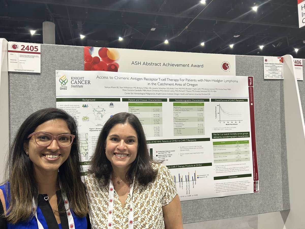 My first #ASH23! So exciting to get to share the highlights of our work this weekend and grateful for my mentor Dr. Nemecek for helping me get here! 🩺👩‍⚕️<a href="/OHSUNews/">OHSU News</a> <a href="/OHSUKnight/">OHSU Knight Cancer Institute</a> @BMT_DrNemecek  #WomenInSTEM
