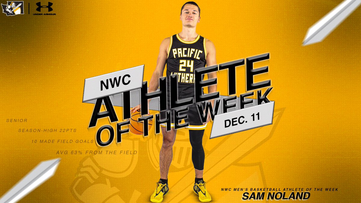 Hooper. Sam Noland of @PLU_Mbball claims his first NWC Weekly Honor after a big week, shooting over 63% from the field! #GoLutes