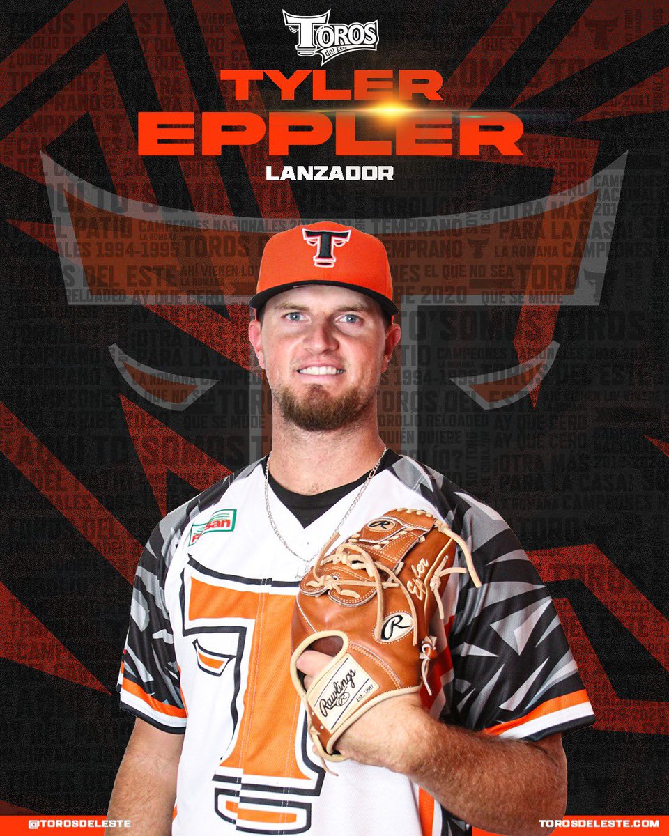 Toros Del Este (@torosdeleste) on Twitter photo Regresa <a href="/TylerEppler36/">Tyler Eppler 艾璞樂</a> al
conjunto taurino y de inmediado será colocado en roster de disponibilidad esta semana. Regresa <a href="/TylerEppler36/">Tyler Eppler 艾璞樂</a> al
conjunto taurino y de inmediado será colocado en roster de disponibilidad esta semana.