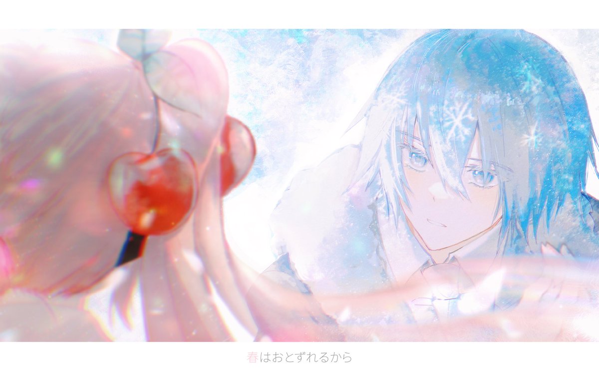 「雪桜#カイミク 」|HM @ 「23:39」配布中のイラスト