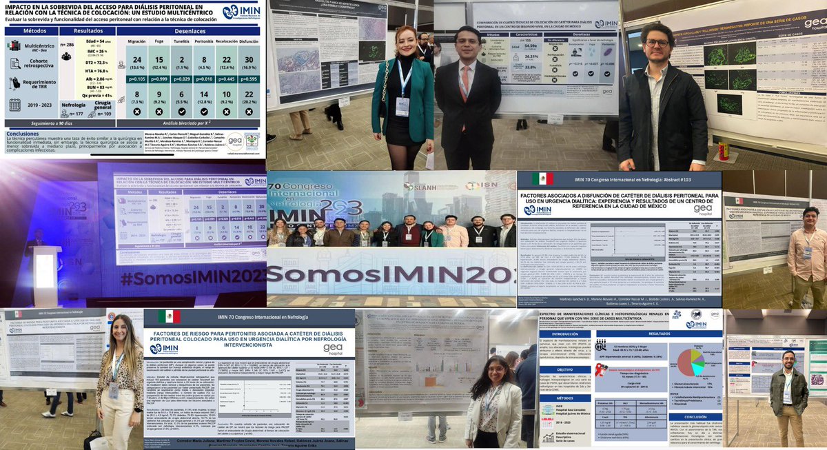 Congratulations to our MI fellows! Nefrogea was present at @IMINmx #SomosIMIN2023 with 7 poster presentations and 1 oral presentation. Well done, guys! @HospitalGeaMx