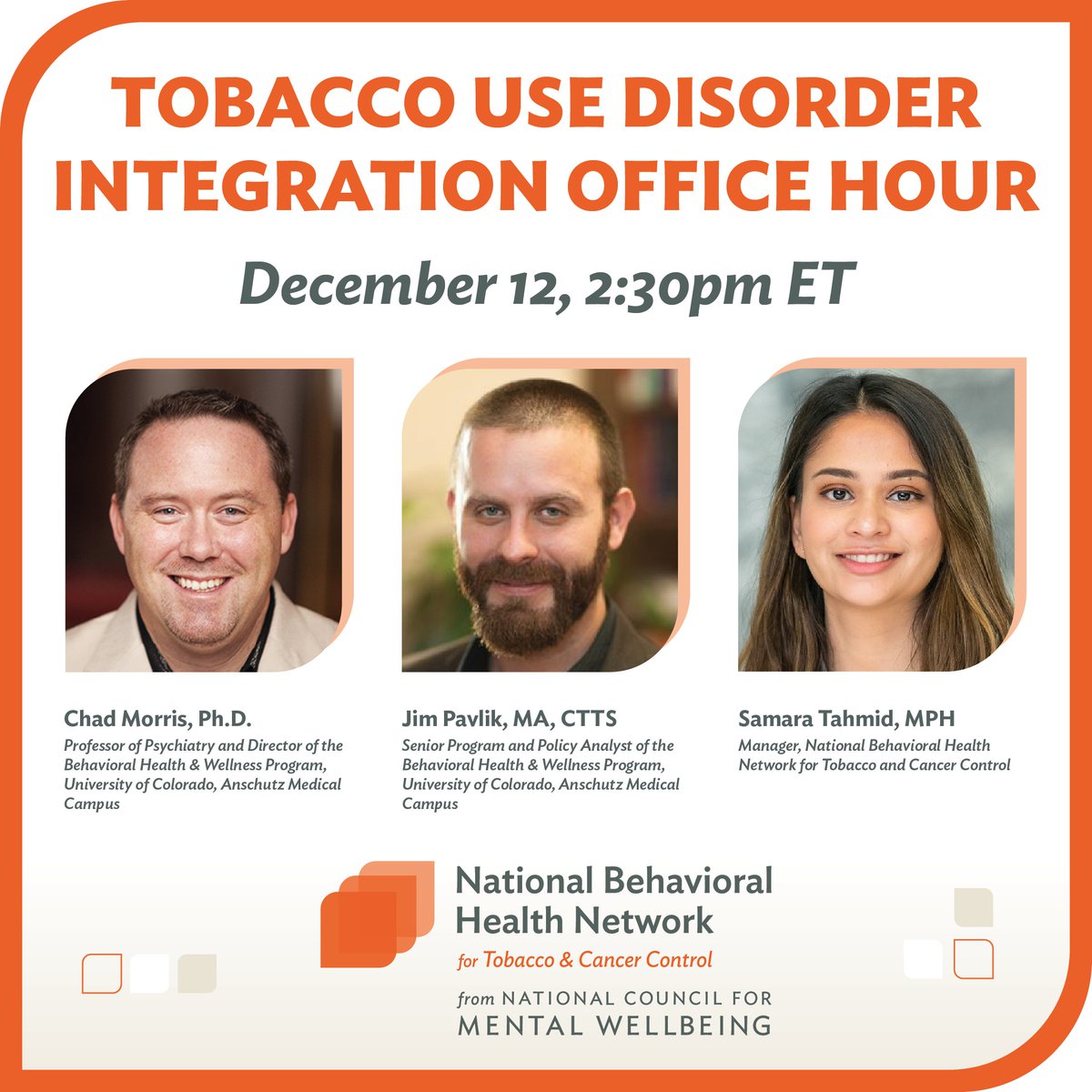 Tomorrow: Join experts to discuss how we can strengthen partnerships with mental health and substance use organizations to address tobacco-related disparities. Share insights and engage in peer-to-peer learning at this free event: bit.ly/48fcVED