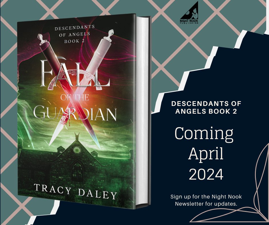 It is our pleasure to announce our next book coming out early next year! Fall of the Guardian by Tracy Daley is the second book in the series. Sign up for the newsletter for updates and giveaways. nightnookpublishing.com/pages/newslett… #newbooks #series #paranormal # angelsanddemons #ComingSoon