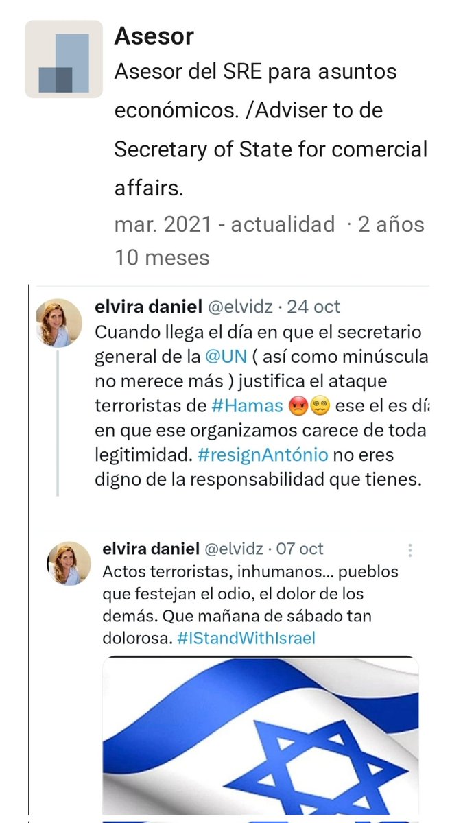 La Catrina Norteña (@catrina_nortena) on Twitter photo 🚨 Ayer <a href="/m_ebrard/">Marcelo Ebrard C.</a> logró meter también a <a href="/elvidz/">elvira daniel</a> Elvira Daniel Kabbaz Zaga al grupo de Pre-Campaña de <a href="/ClaraBrugadaM/">Clara Brugada Molina</a>
Trabajó con Marcelo en la <a href="/SRE_mx/">Relaciones Exteriores</a>, será el enlace con los empresarios y es alguien que se la pasa justificando en su página el Genocidio de israel en Palestina y 🚨 Ayer <a href="/m_ebrard/">Marcelo Ebrard C.</a> logró meter también a <a href="/elvidz/">elvira daniel</a> Elvira Daniel Kabbaz Zaga al grupo de Pre-Campaña de <a href="/ClaraBrugadaM/">Clara Brugada Molina</a>
Trabajó con Marcelo en la <a href="/SRE_mx/">Relaciones Exteriores</a>, será el enlace con los empresarios y es alguien que se la pasa justificando en su página el Genocidio de israel en Palestina y