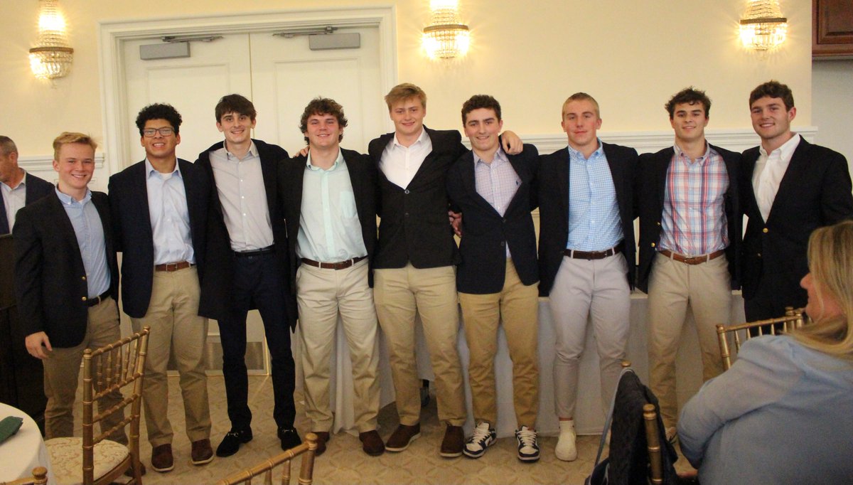 Trevor Hass (@trevorhass) on Twitter photo This year's <a href="/DuxHSFootball/">Duxbury HS Football</a> captains, Adam Barr, Jack Johnson, Finn Carley and Alex Barlow, pass the torch to next year's captains, James Scanlon, Trevor Jones, Jack Rees, Joe Barberia and John Rovegno.
More photos from the banquet to come in next week's sports section. This year's <a href="/DuxHSFootball/">Duxbury HS Football</a> captains, Adam Barr, Jack Johnson, Finn Carley and Alex Barlow, pass the torch to next year's captains, James Scanlon, Trevor Jones, Jack Rees, Joe Barberia and John Rovegno.
More photos from the banquet to come in next week's sports section.