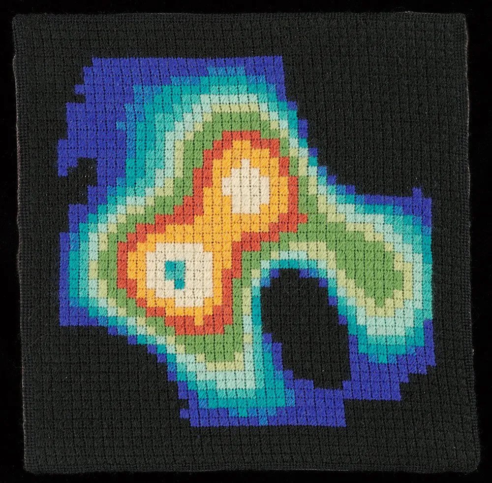 Cecilia Payne’s embroidery of supernova remnant Cas A (Harvard University Archives)