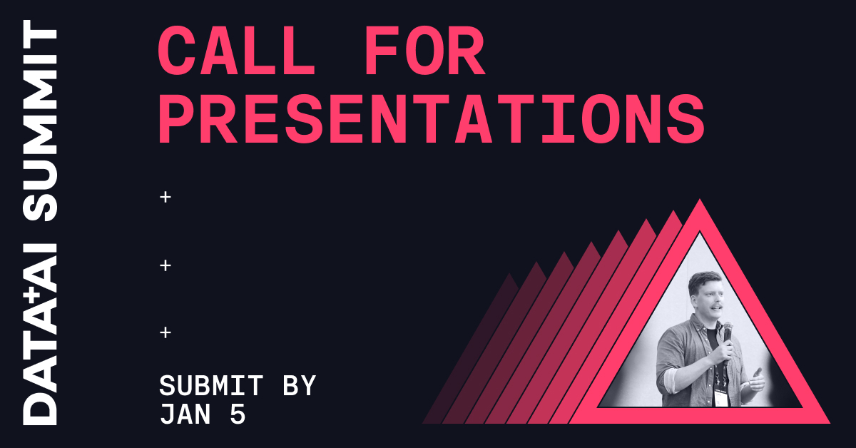 The #DataAISummit 2023 Call for Presentations is live and we want to hear from you ⭐ Submit your proposal by Jan 5 to share your #genAI insights, best tips and tricks, epic features in #opensource tech, and more: bit.ly/3sOkYt0