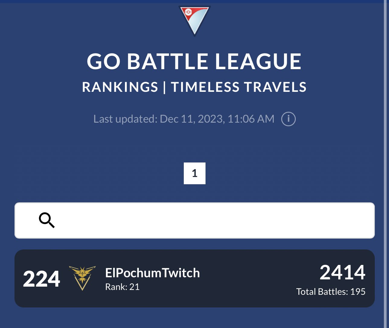 Pokémon Go Adding Battle League Leaderboards