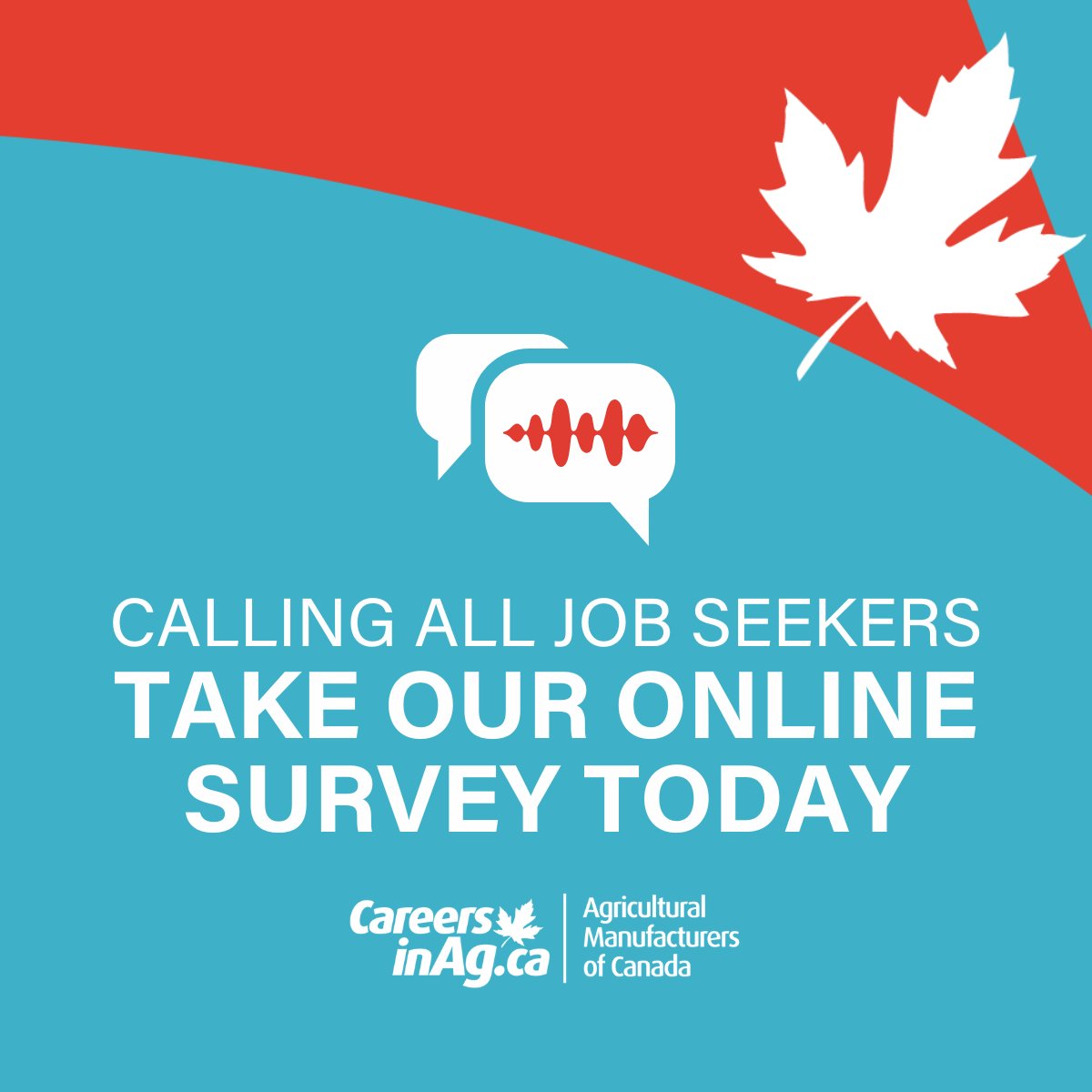 Attention Career Professionals! Share your opinions with employers from all across Canada. Please take a moment to fill out our Survey today: careersinag.ca/students-and-u… 

For Upskilling Professionals and Students of all ages.

 #CareersInAg #StudentSuccess #AgriJobs #WeBelieveInAg