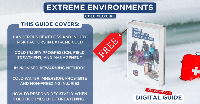 Check out the free @WorldExtremeMed Extreme Environments: Cold Medicine Guide This e-book provides outdoor enthusiasts & medical professionals with advanced insights on preventing, recognising & treating cold illnesses & injuries in extreme environments worldextrememedicine.com/cold-medicine-…