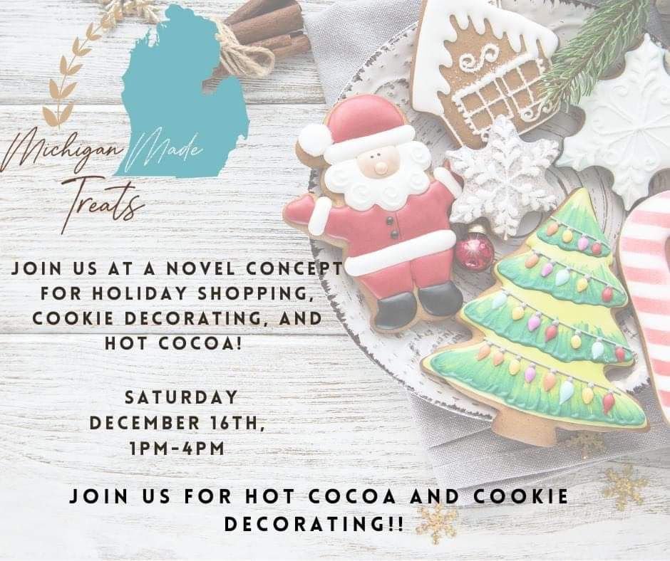 We’ve got you covered with another festive event this Saturday, December 16th at A Novel Concept! @michiganmadetreats will be setting up shop in our store front from 1pm - 4pm, bringing you a delightful dose of holiday cheer.