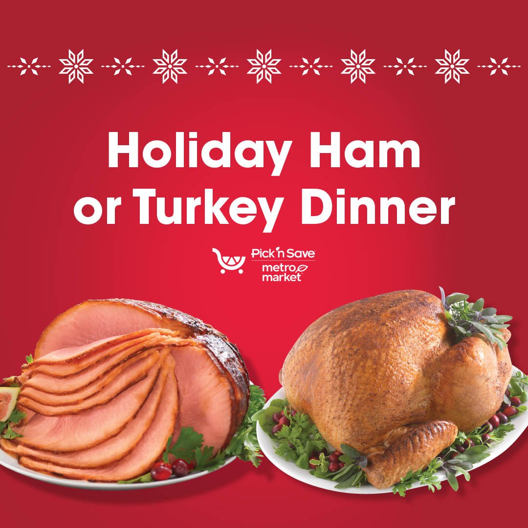 Take a break from the holiday kitchen hustle this #Christmas w/ our complete holiday #ham or #turkey dinners (serves 6-8) that come w/ a spread of ready-to-enjoy sides! Our cheerful Deli team can help place your order 72 hrs in advance.