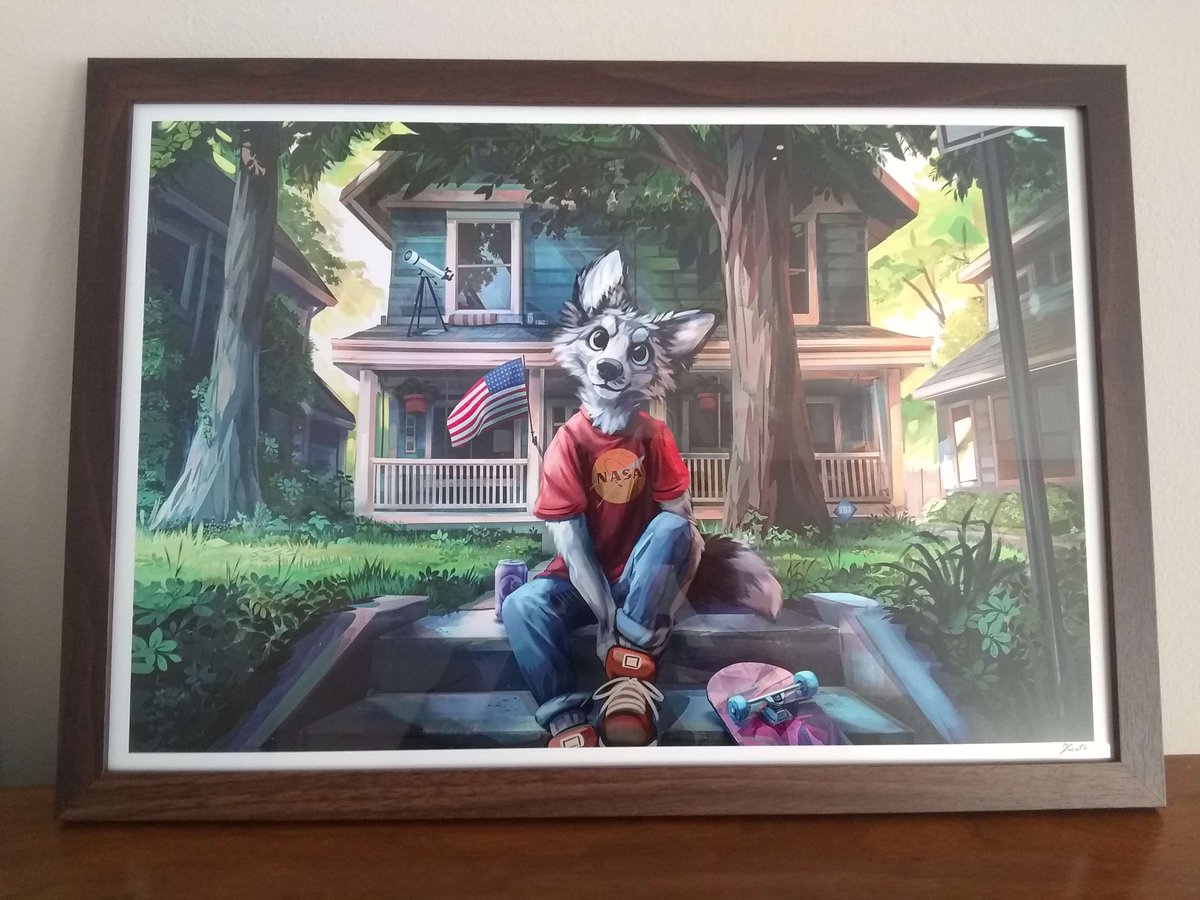 Finally got a frame for the print I bought from @Jacato_ - his art deserves to be hung on the wall!