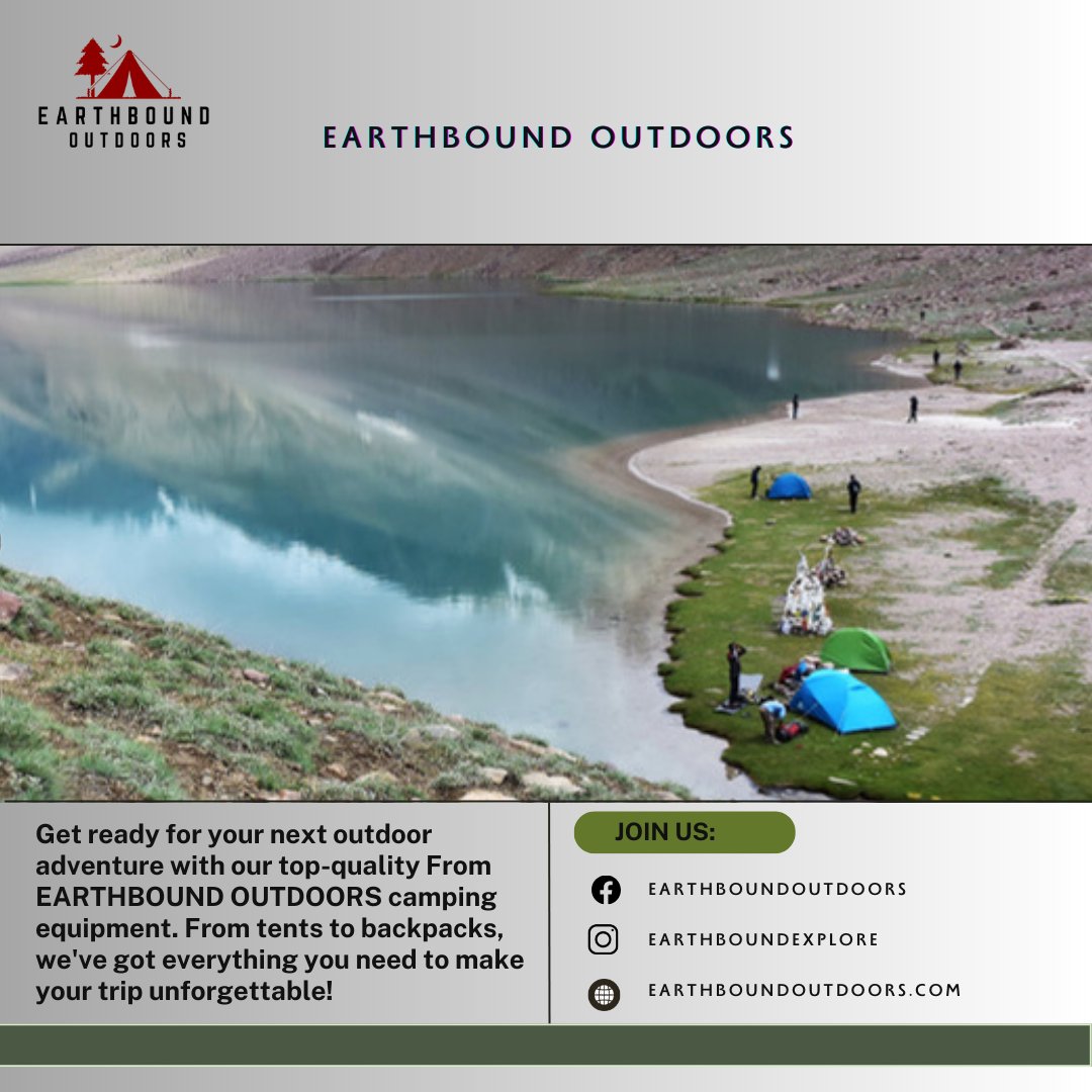 Embark on an unforgettable adventure with Earthbound Outdoors Camping, where nature meets luxury! Immerse yourself in the serenity of the great outdoors  #EarthboundAdventures #WildernessWanderlust #CampLife #ExploreNature #OutdoorEscapes #NatureNights #EarthboundExpeditio#