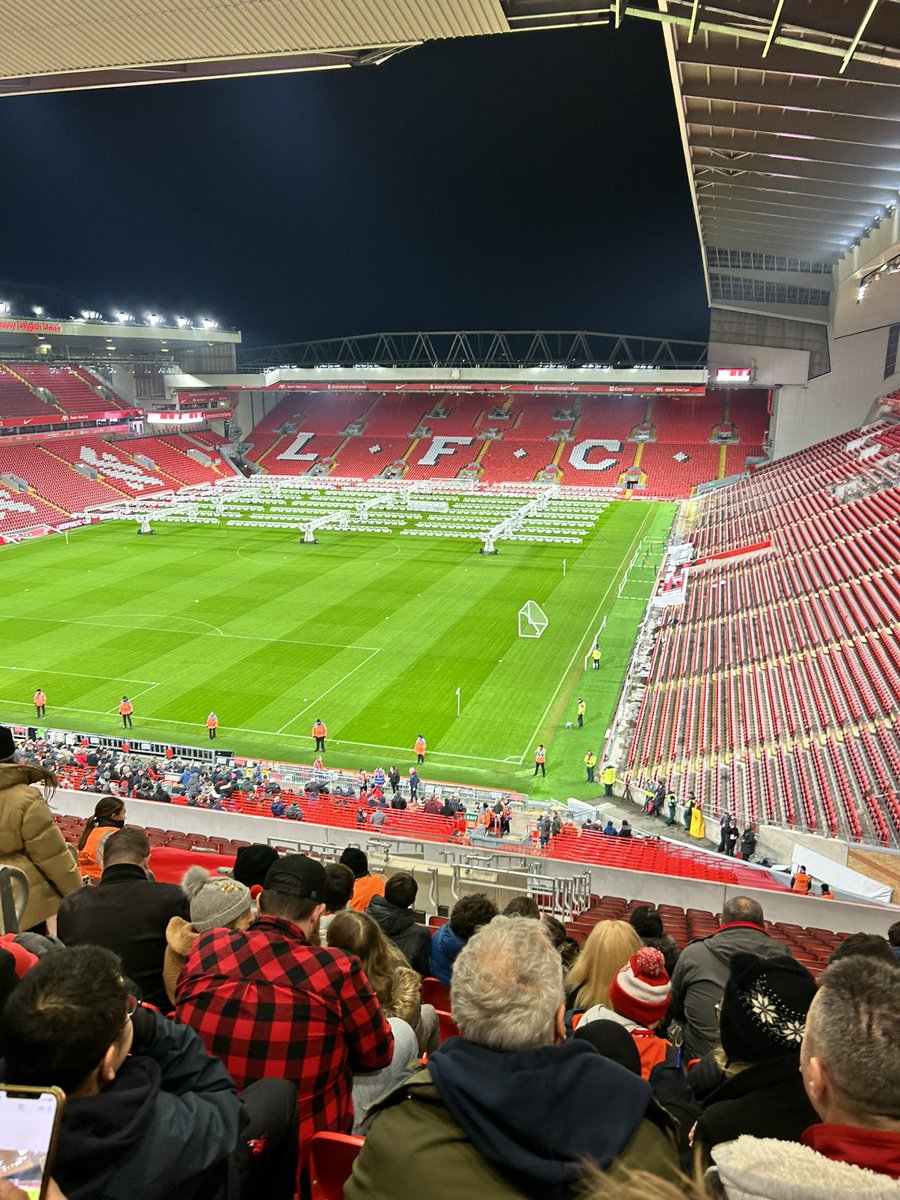 Sad that some local kids will only ever get in Anfield for events like tonight’s test event and legends games,bring back the boys pen #LFC