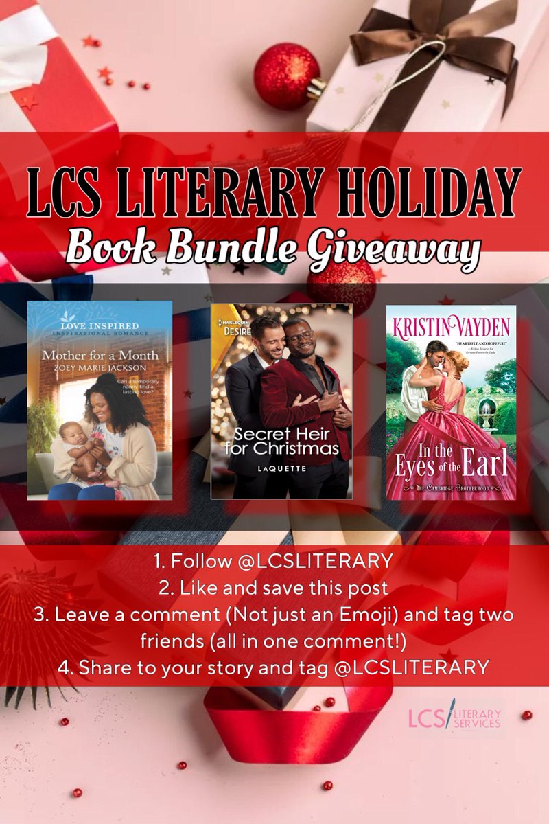 🎁🚨 LCS LIT HOLIDAY GIVEAWAY‼️ Head over to our official FB or IG to submit your chance to WIN! 
📣Contest ends 12/18 | 10PM EST! Winners to be announced on 12/20! Four winners will be selected! #holidaygiveaway #bookgiveaway