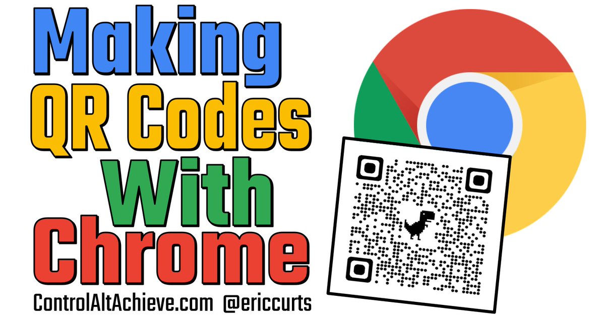 Making QR Codes with Chrome - controlaltachieve.com/2022/12/making… 🔗 Creating a QR Code 📄 Using the QR Code 💻 Scanning QR Codes with a Chromebook 💡 Ideas for QR Codes in Schools #GoogleEDU #ControlAltAchieve