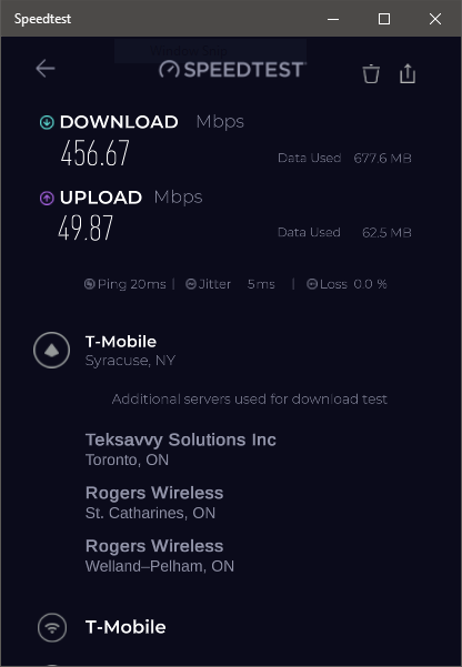 Hey @tmobile, #WHY can't my #TMobileBusiness #DataPlan achieve similar #Speedtest #results to my #GooglePixel7Pro #OnTheSameBusinessPlan?  We're in #UpstateNY and we get 1/10th the throughput using the #SameTower. 🤬 #MobileData #MobileDataIssues #GetWhatWePaidFor