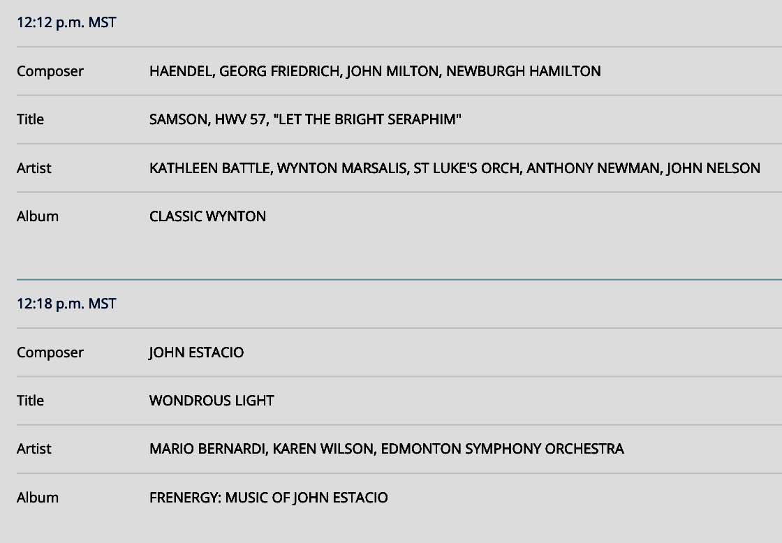“Wondrous Light” is a semi-finalist in About Time’s “Brightest and Best” on CBC Radio 2! This week it’s up against a gorgeous recording of music by Handel. Submit your choice before 11:59pm Thursday Dec.14 by emailing AboutTime@cbc.ca with “Brightest and Best” in the subject line