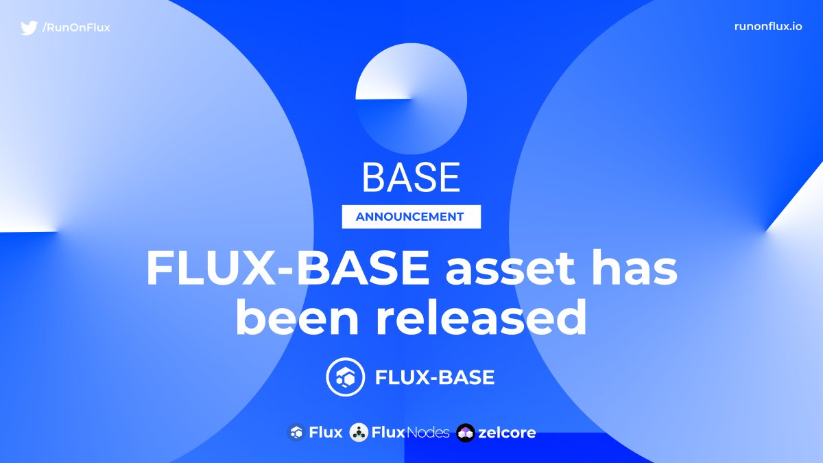 RunOnFlux's tweet image. 🚨 We&apos;re excited to share that the latest $FLUX - #Base parallel asset has been released with the new @zelcore_io v7.7.0! 

Discover the benefits that the bridge between Flux and @BuildOnBase brings in this article: medium.com/@fluxofficial/…
