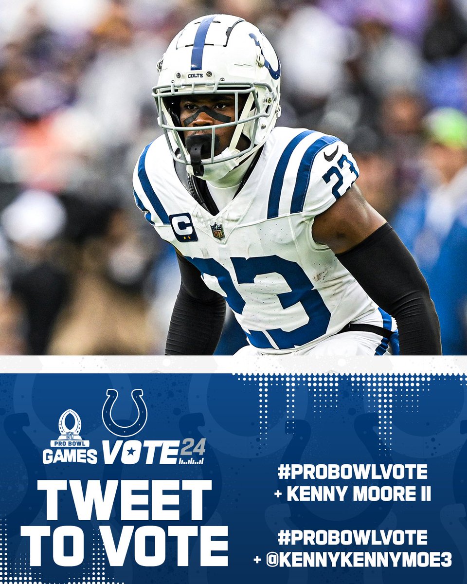 Let’s make it 2x for ⚡️⚡️⚡️ RT to Vote!! #ProBowlVote + Kenny Moore II