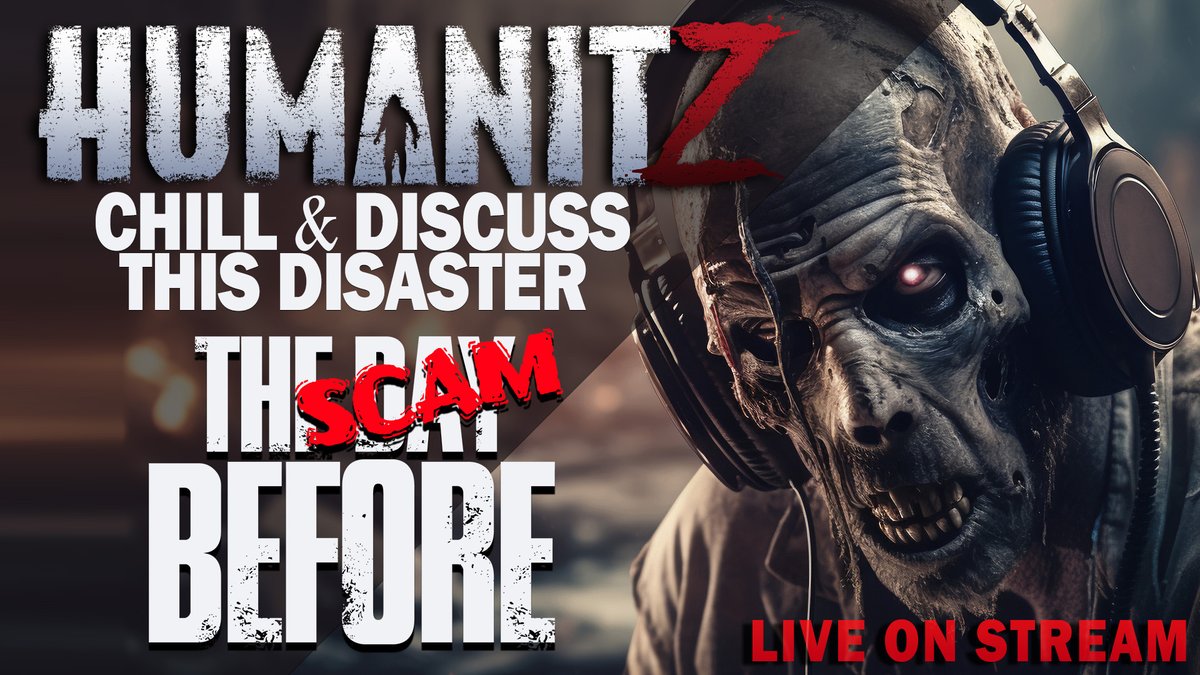 DDeadZed's tweet photo. Did you get burned by #thedaybefore well come on in and lets discuss. I feel bad for the #zombie community. This sucks for anyone who purchased #thescambefore.
LIVE
https://t.co/sdoMIyo5zX
https://t.co/kq7J2ZbIeb
https://t.co/cKeGLghm58 https://t.co/QhboUAABAl
