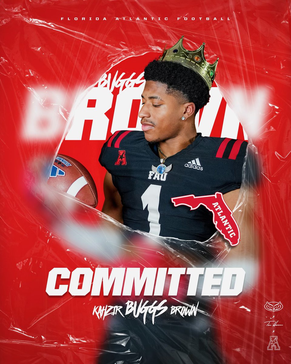 After an amazing visit at FAU I am 1000% committed!! GO Owls🦉recruitment is closed🔴🔵<a href="/HarrisNOFLYZONE/">Brandon Harris Sr.</a> <a href="/CoachRoc/">Roc Bellantoni</a>
