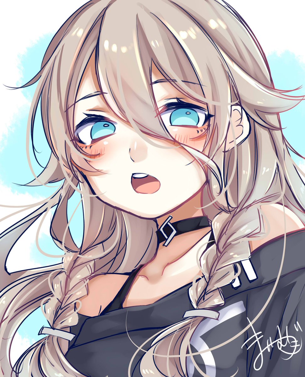 ia (vocaloid) 1girl solo braid long hair open mouth shirt blue eyes  illustration images