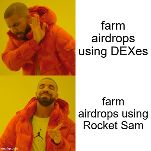 rocketsam_io's tweet photo. When you farm volume on your account through DEXes, slippage gradually reduces your balance.

But if you farm volume through Rocket Sam, you spend less than $1 when depositing funds into the pool.

Head to https://t.co/p224LNobJz and give it a try yourself! https://t.co/pLgz4bNpEK