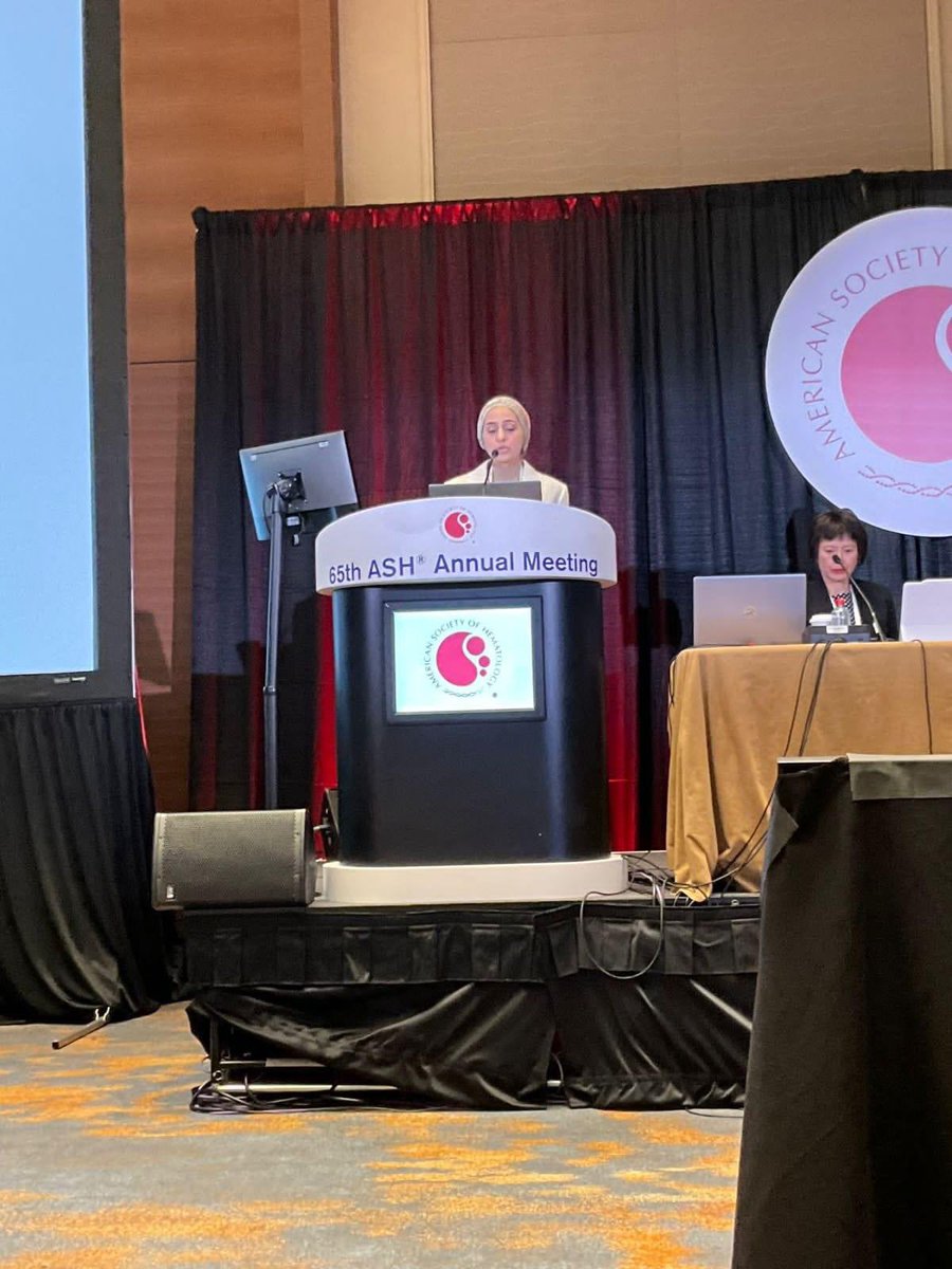 Outstanding talk by the myeloid malignancy Lebanese 🇱🇧 superstar Dr @ImanAboudalle at #ASH23 #ASH2023