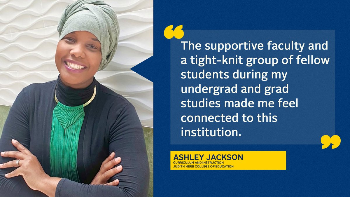 Ashley Jackson will become a three-time graduate of UToledo on Saturday after completing her doctorate in curriculum and instruction while living and working abroad. Ashley previously obtained degrees in education in 2004 and 2006. ➡️ myut.link/6hx