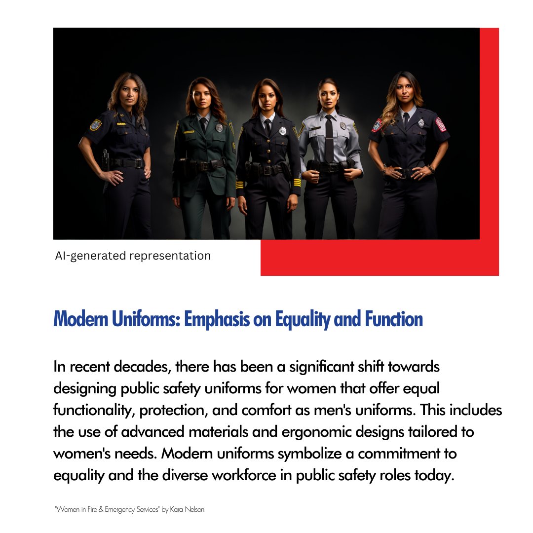 Delve into the history of women's uniforms in public safety. See how changes in design mirror the growing recognition and importance of women in these essential services.

#PublicSafety #NAUMD
