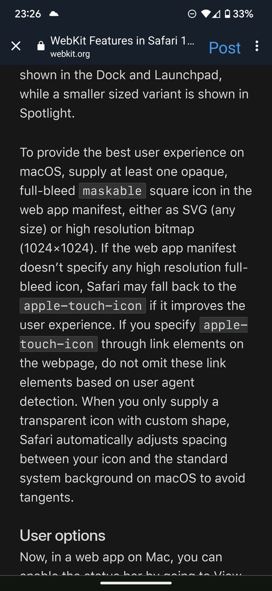 Yay, Safari finally supports maskable icons in the web app manifest! 🥳