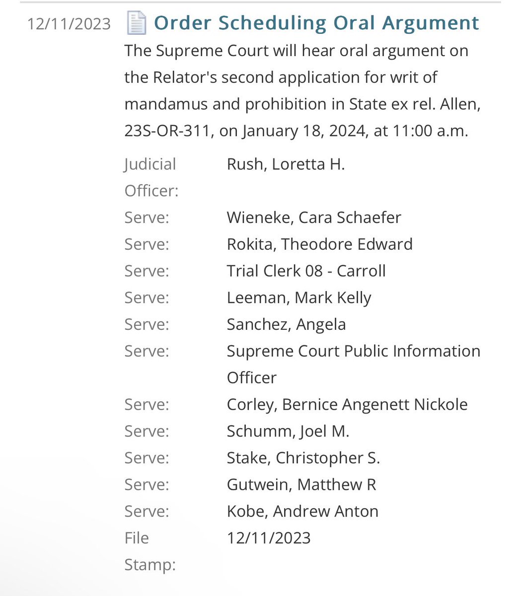 fien_X's tweet image. BREAKING: INDIANA SUPREME COURT ORAL ARGUMENTS SET FOR 1/18.

#DelphiMurders
#JusticeForLibbyAndAbby
#RichardAllen
