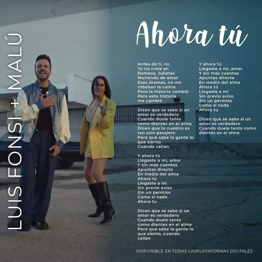 Nueva colaboración #AhoraTú de #Malú junto a #LuisFonsi para cantar fuerte 🩷 <a href="/Fonsisangels/">Fonsi's Angels Arg</a>