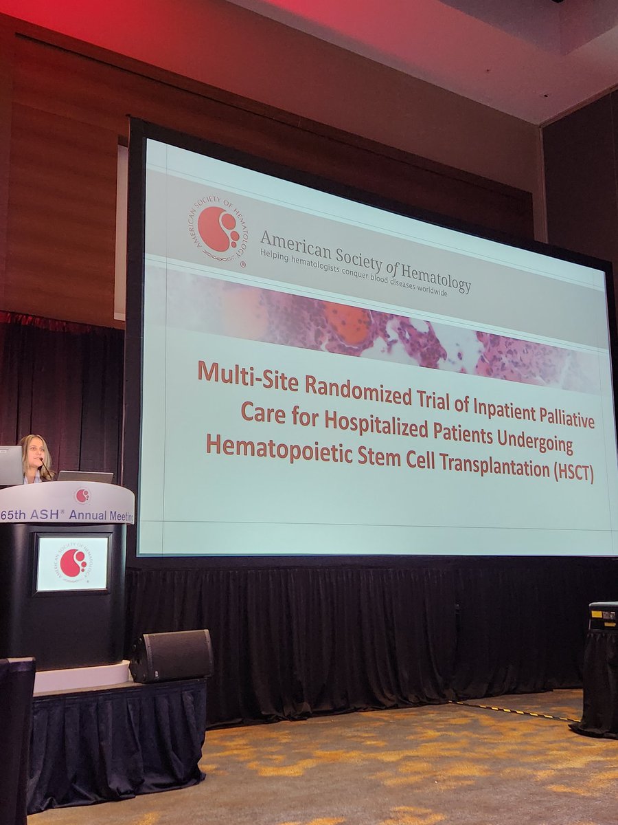Thomas LeBlanc, MD, MA, MHS, FAAHPM, FASCO (@tomleblancmd) on Twitter photo Our multisite RCT of integrated specialist #palliativecare in 360 pts undergoing stem cell transplantation demonstrates the superiority of this care model. Very proud to be part of this practice changing study, led by <a href="/Areejmd/">Areej El-Jawahri</a>, w/ @JasAWebb and <a href="/StephanieLeeMD/">Stephanie Lee, MD</a> #ash23 #hapc Our multisite RCT of integrated specialist #palliativecare in 360 pts undergoing stem cell transplantation demonstrates the superiority of this care model. Very proud to be part of this practice changing study, led by <a href="/Areejmd/">Areej El-Jawahri</a>, w/ @JasAWebb and <a href="/StephanieLeeMD/">Stephanie Lee, MD</a> #ash23 #hapc