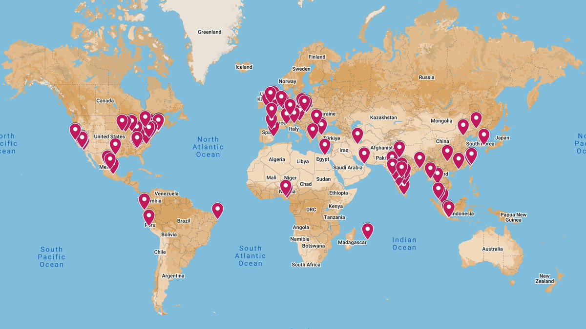 Design Challenge Submissions Worldwide 🌎

Thanks to all 228 (!!) teams who submitted a #design for the 2023-2024 <a href="/StanfordLngLife/">Stanford Center on Longevity Design Challenge</a> #DesignChallenge. Over 100 universities from 34 different countries were represented!

Finalists will be announced Jan. 24!
👉longevity.stanford.edu/design-challen…