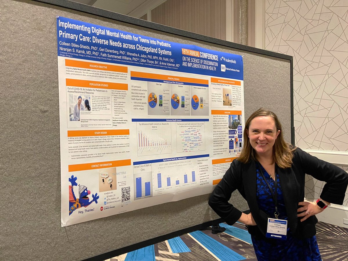 Can still stand in front of a giant sheet of science: #Implementation of #DigitalHealth in Peds Primary Care (plus Super Grover) #DIScience23 #ThisIsPedsPsych