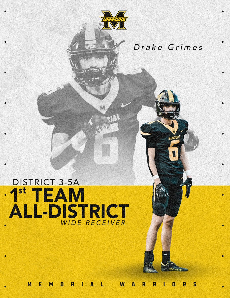 Congratulations to @ChaseColeman25 and @GrimesDrake6 for earning District 3-5A 1st Team All-District!