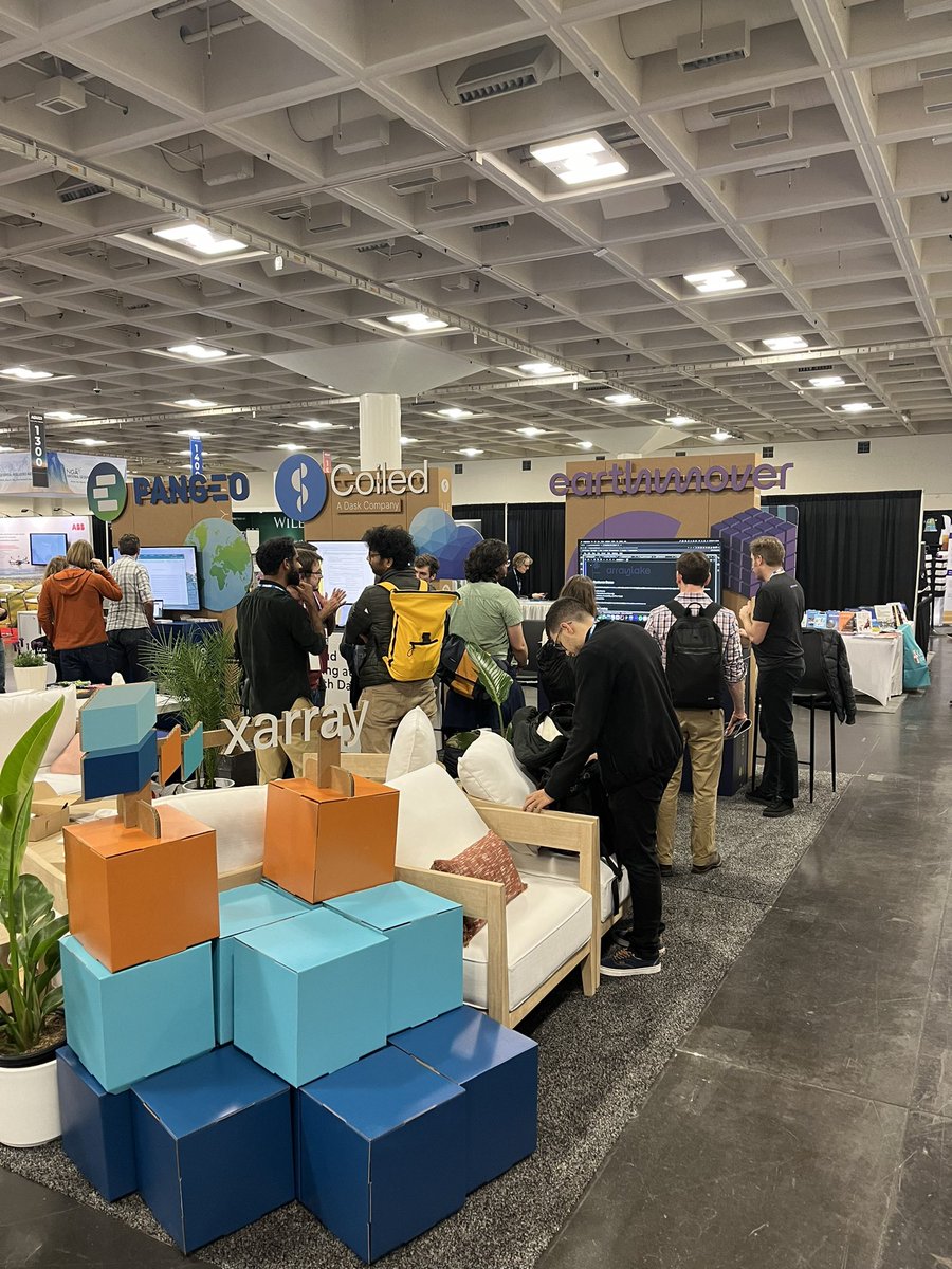 The Pangeo booth at #AGU2023 is open. Come say hi!